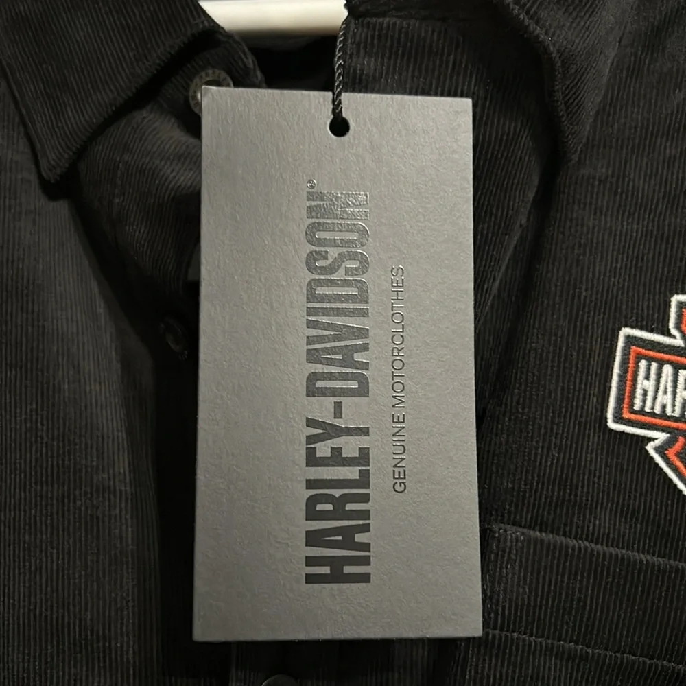 COPY - Men’s Harley Davidson Corduroy button down Elbow patch shirt - Picture 3 of 12